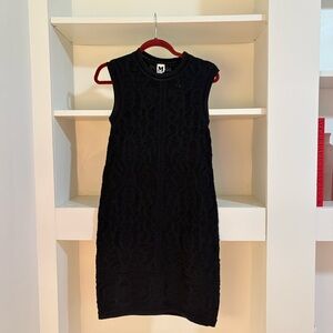 MISSONI Black Knit Sleeveless Dress Italian Designer Size 40 (US 6-8)